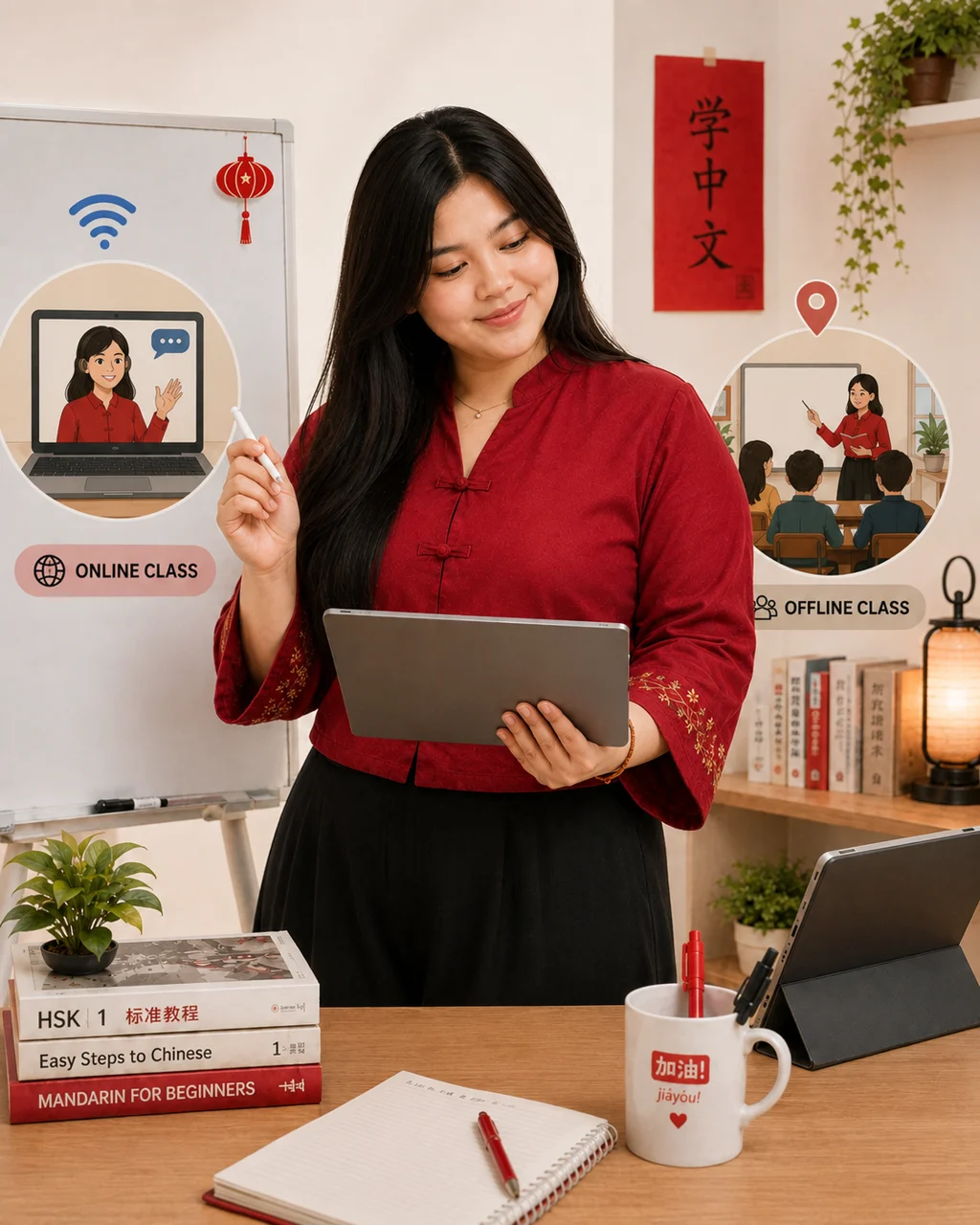 Les Mandarin online dan tatap muka bersama Qiqi Laoshi